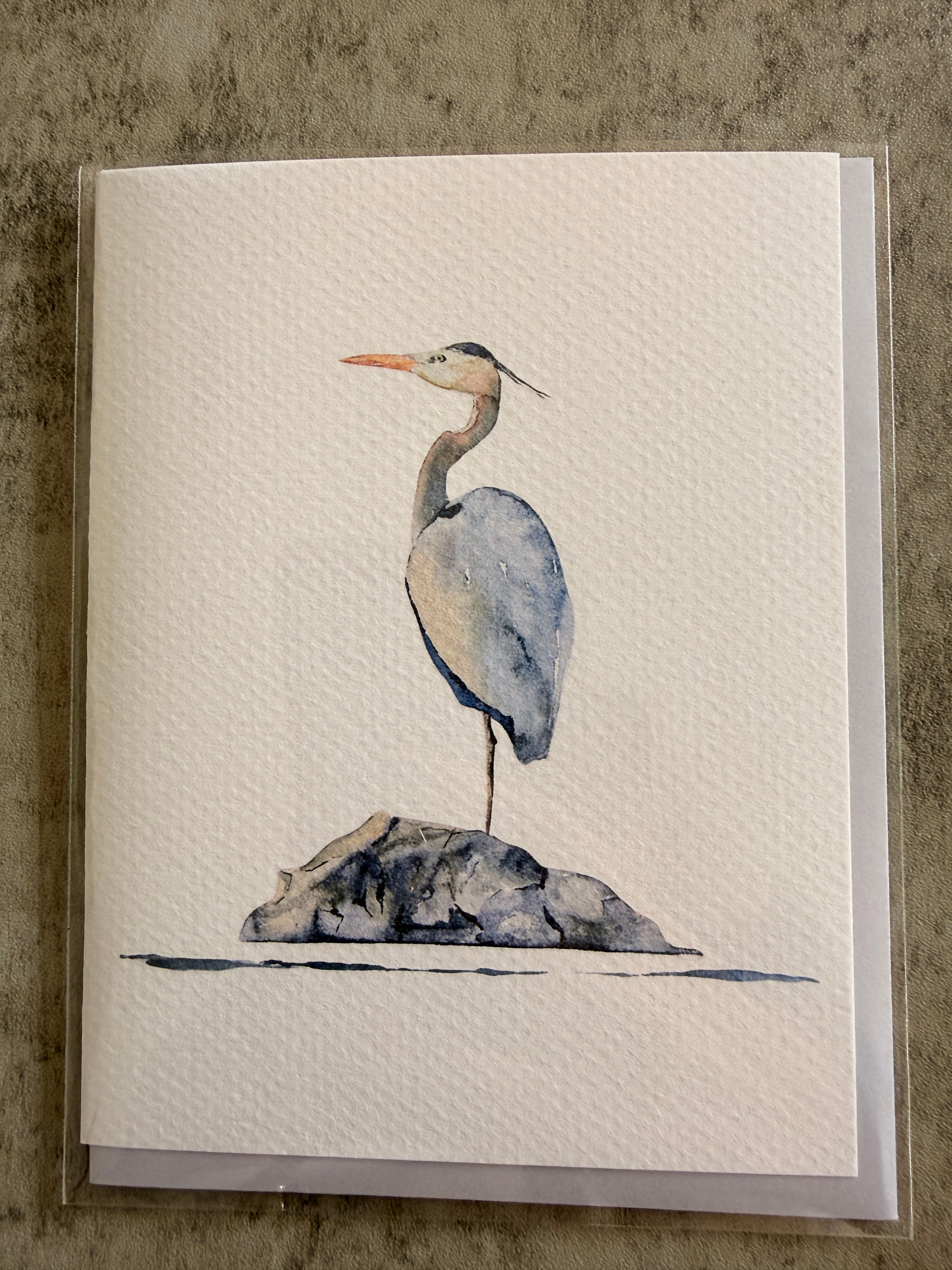 Watercolor Blue Heron Note Card