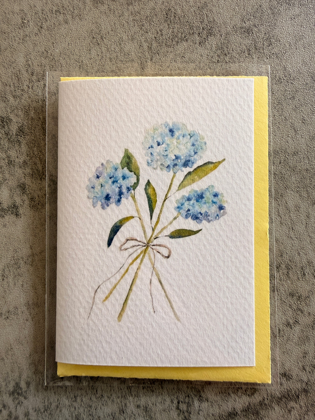 Watercolor Hydrangea Mini Note Card