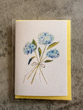Watercolor Hydrangea Mini Note Card