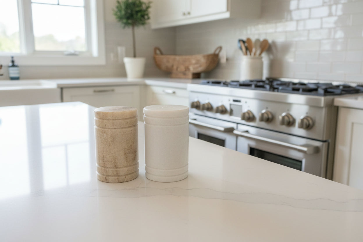 Salt and Pepper Shaker Set Marble