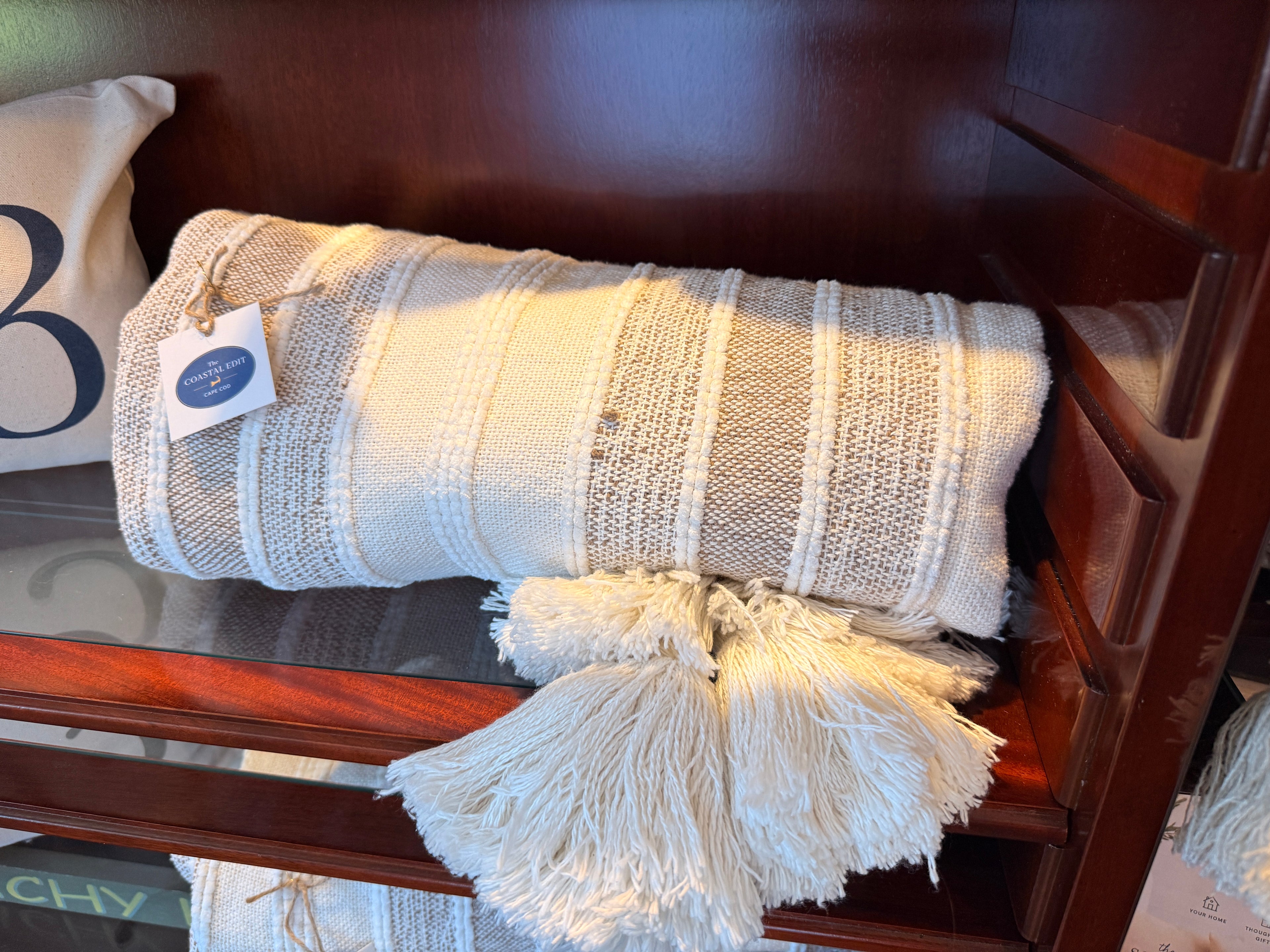Tassel Throw Knit Blanket