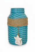 Coastal Vase w/ Seashells