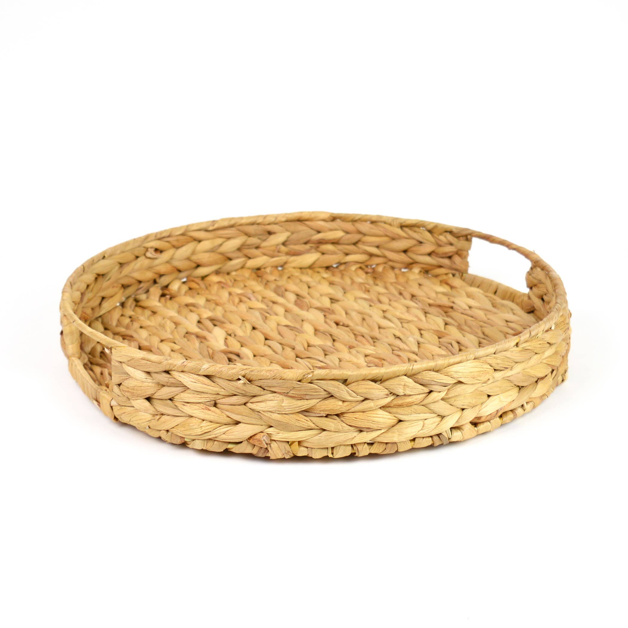 Decorative Tray, Natural Woven Round Serving Tray