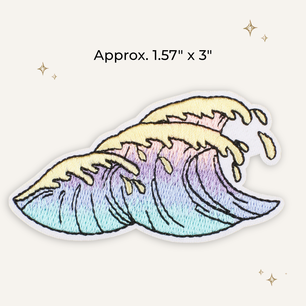 Waves in Pastels Embroidered Patch