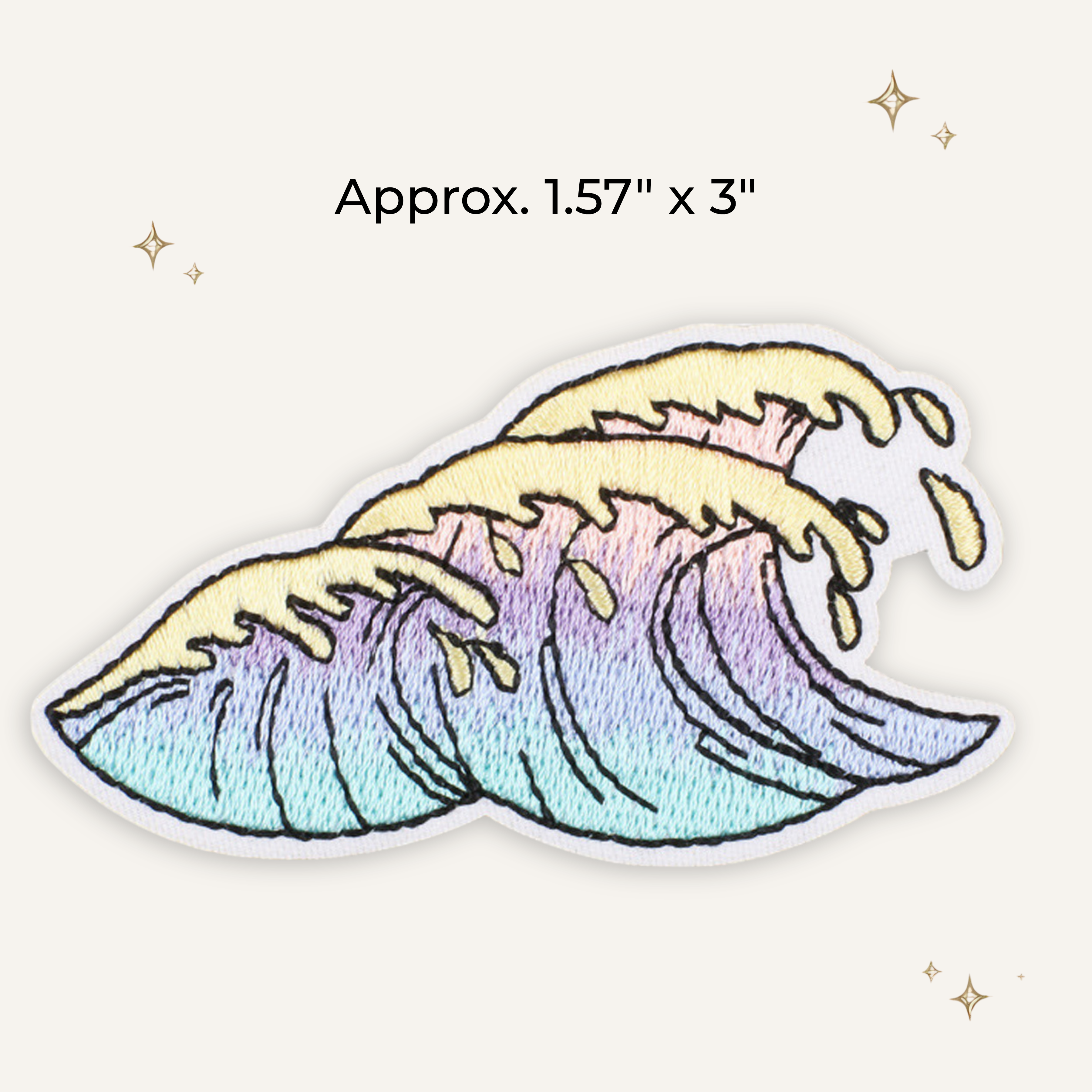 Waves in Pastels Embroidered Patch