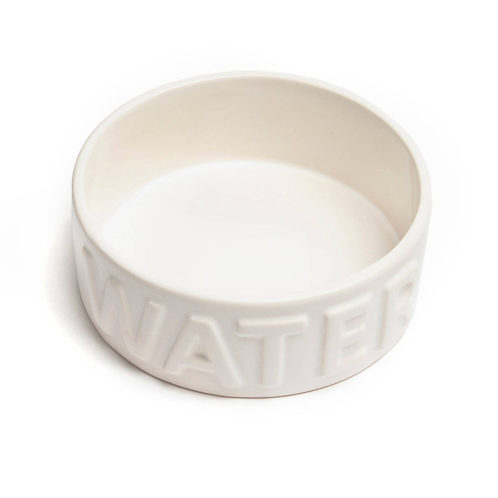 Classic Water White Pet Bowl Set of 2