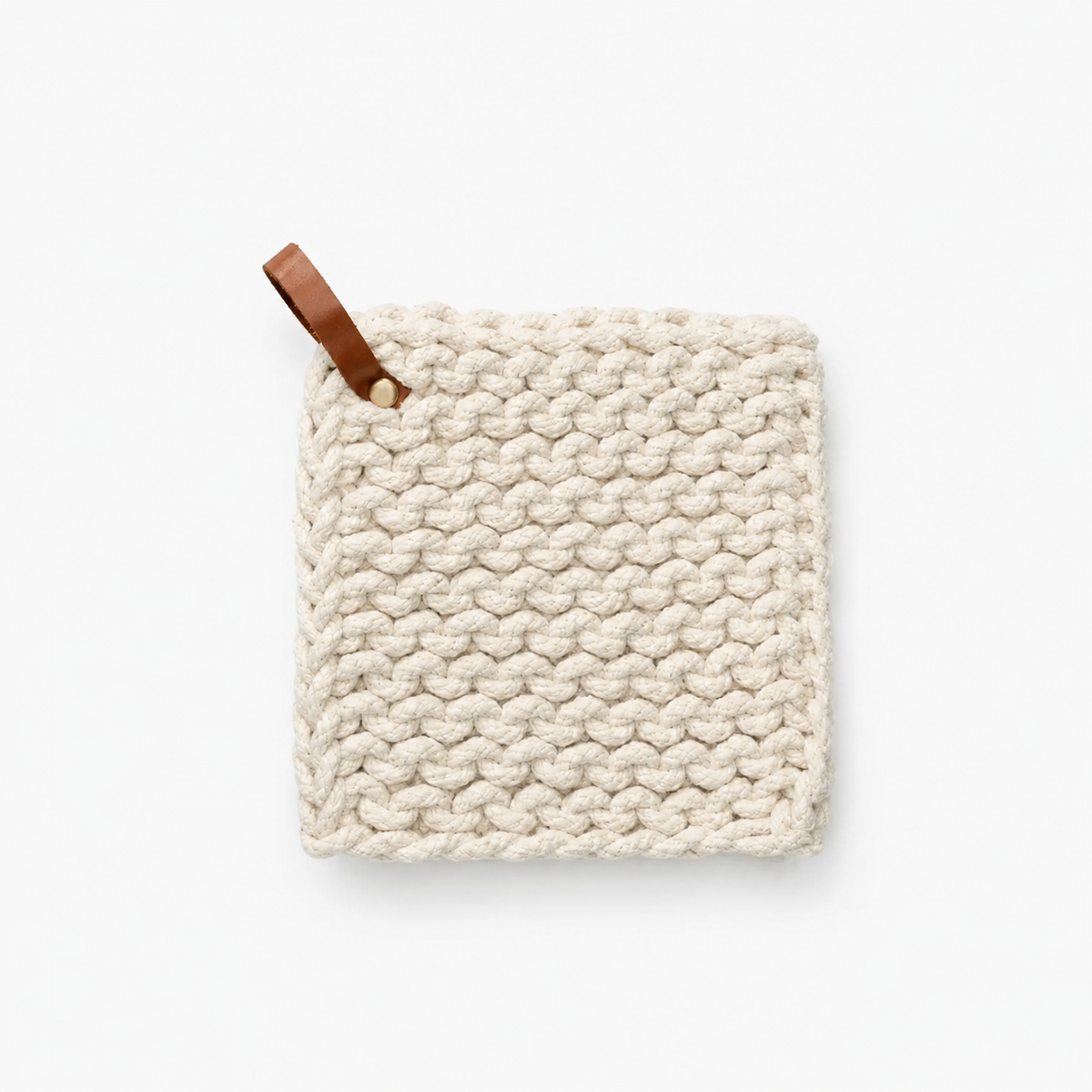 Leather Tab Pot Holder