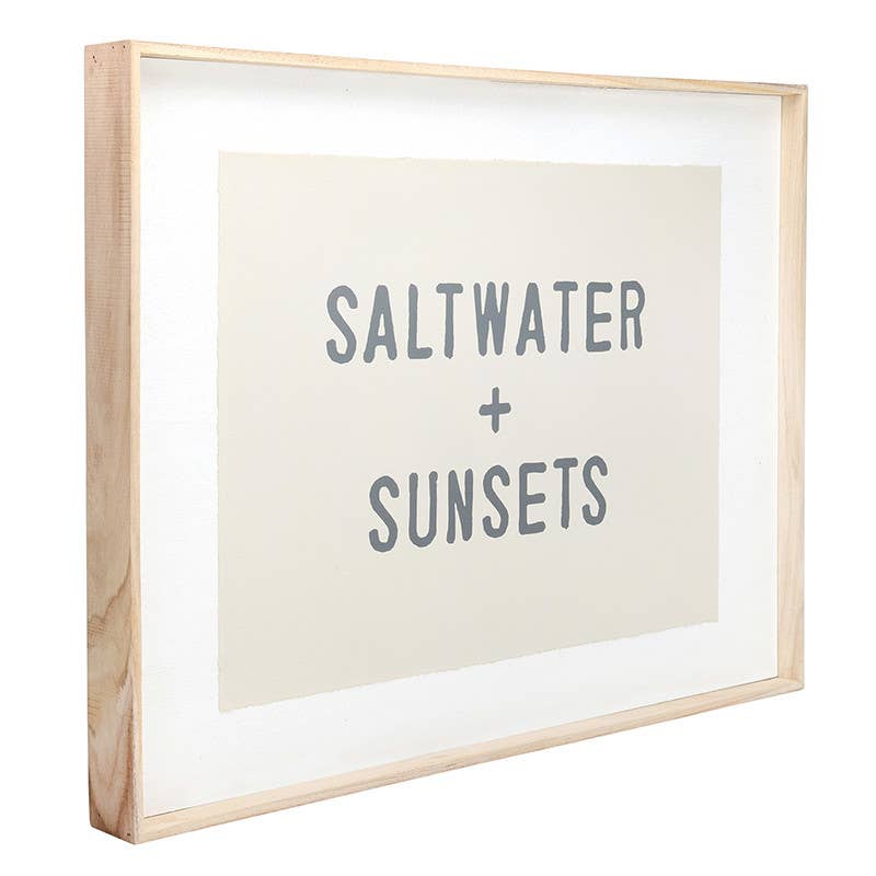 Face to Face Wood Sign - Salt Water + Sunsets