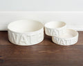 Classic Water White Pet Bowl Set of 2