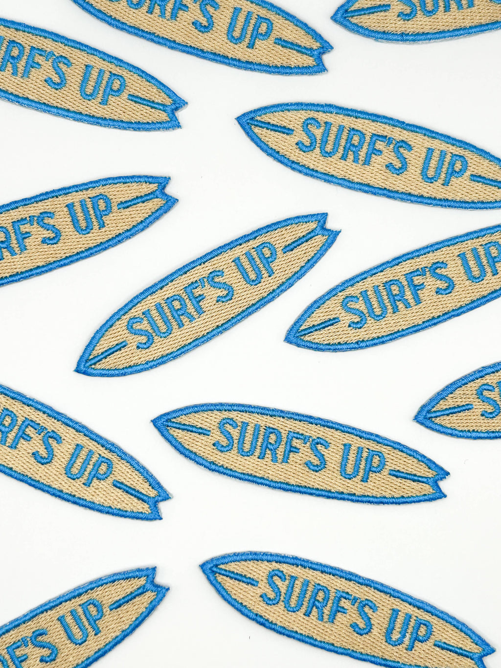 Surf’s Up Embroidered Patch – Surfboard Patch, Coastal Quote