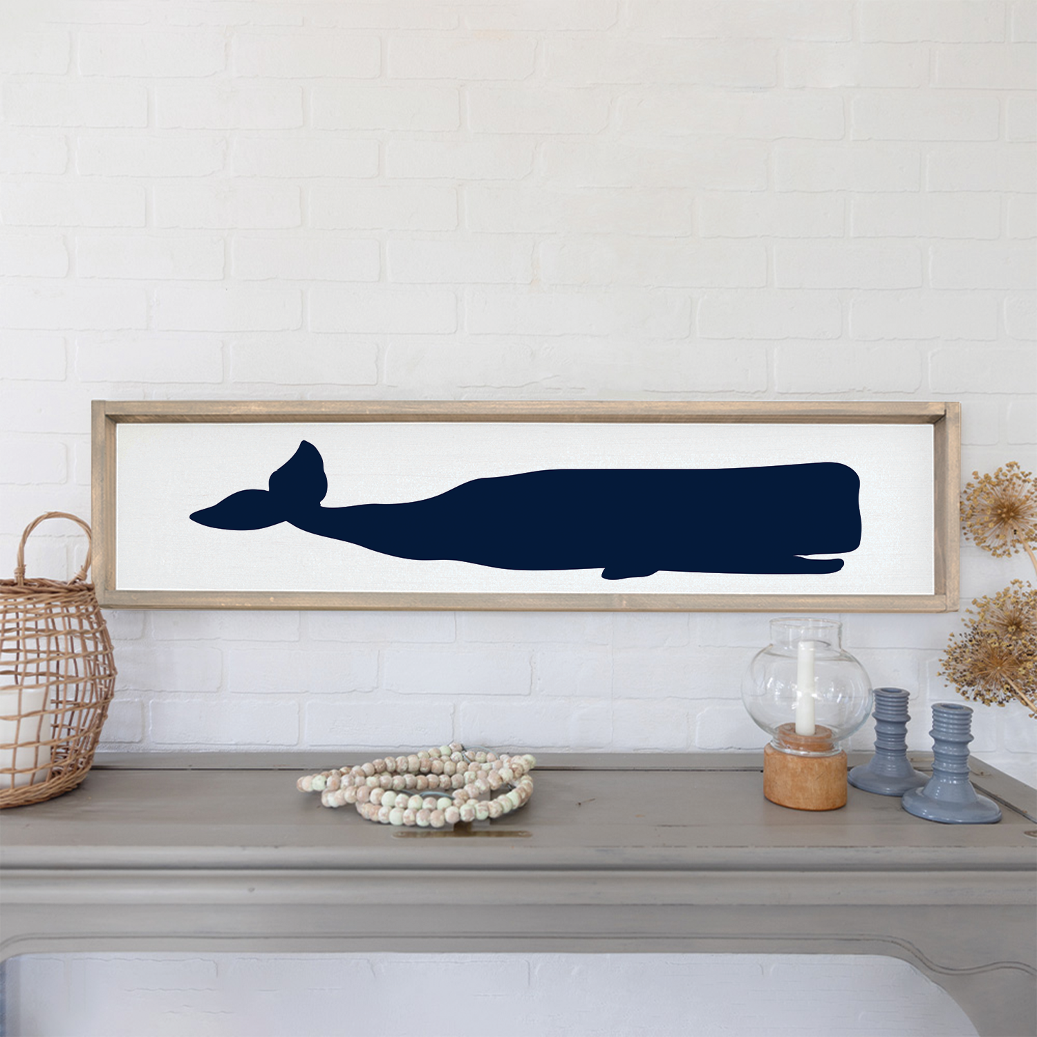 Blue Whale Barn Wood Sign | Coastal Decor | Nautical Decor