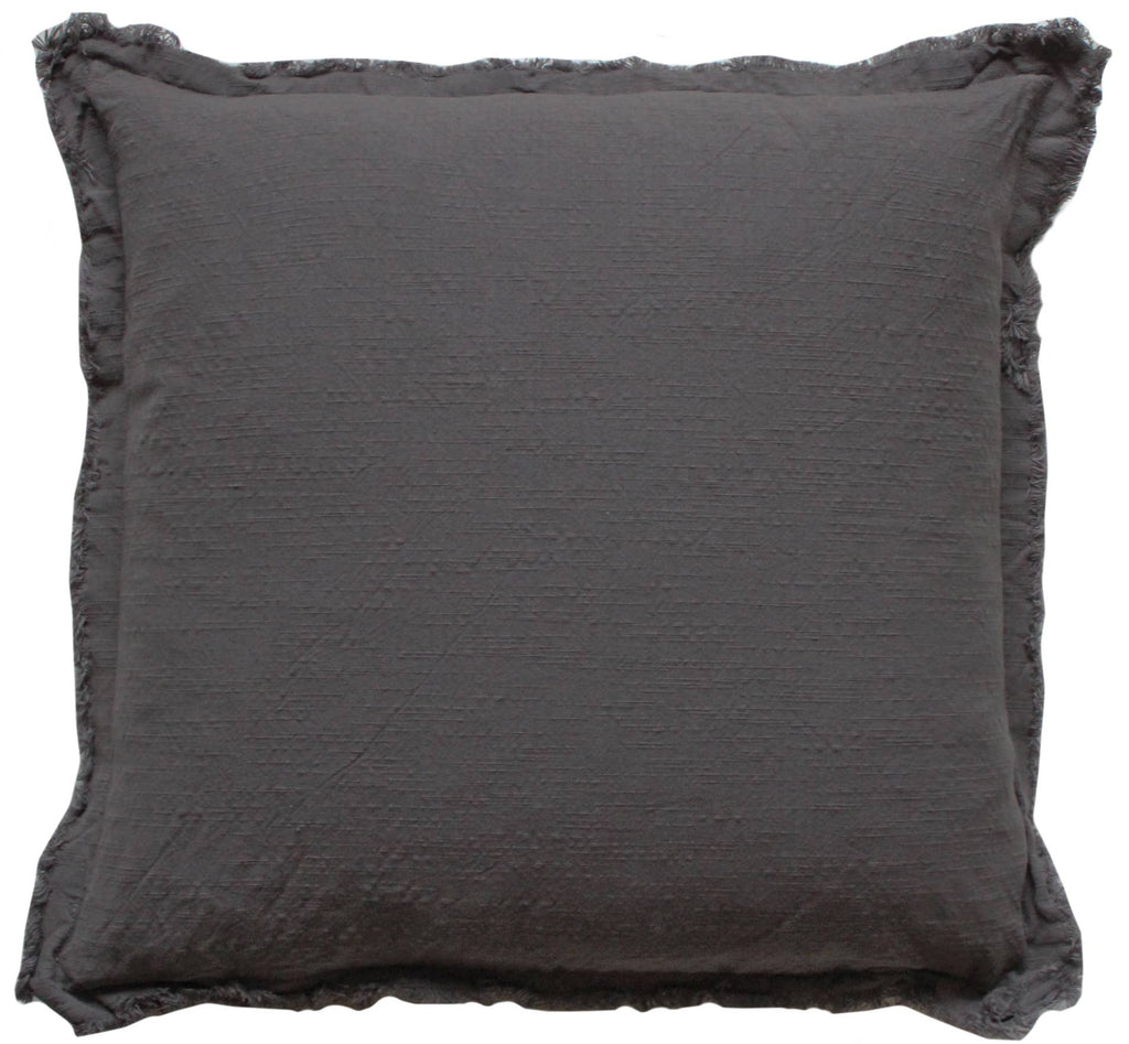 Customizable Embroidered Fringe Pillow Covers - Ivory