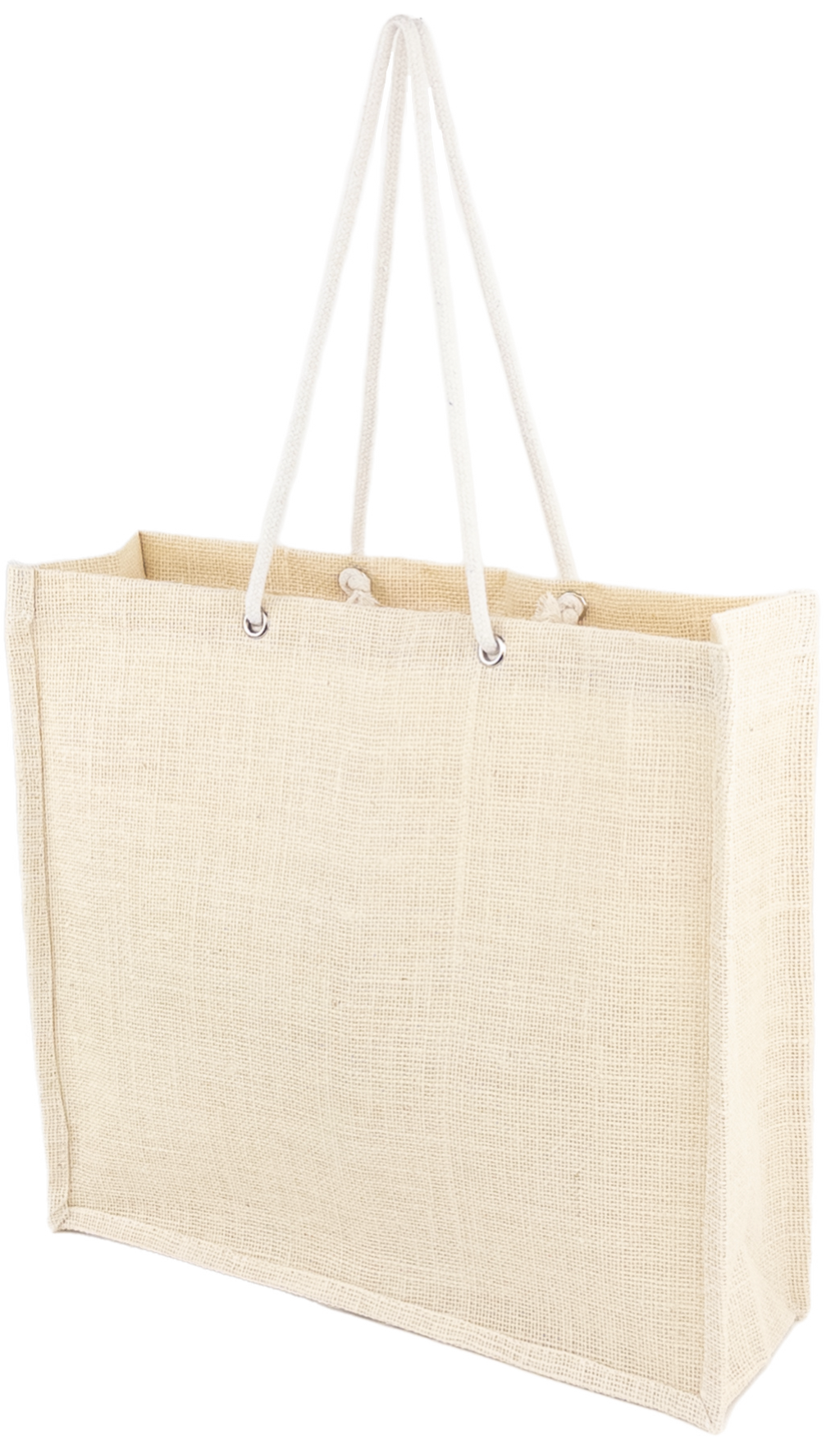 Jute Tote Bag | Reusable Gusseted Gift Market Grocery