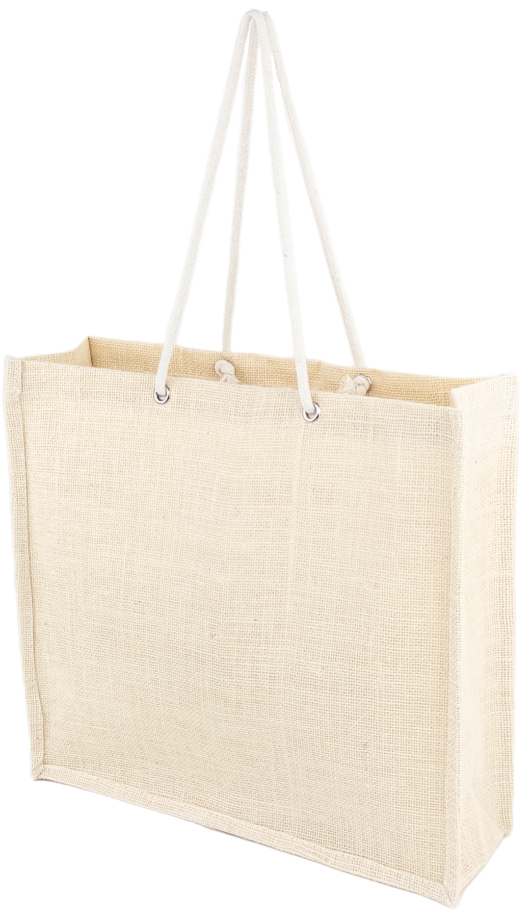 Jute Tote Bag | Reusable Gusseted Gift Market Grocery