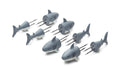 Outset Shark Corn Holders, Set 8, 1.38" x 5" x 7"