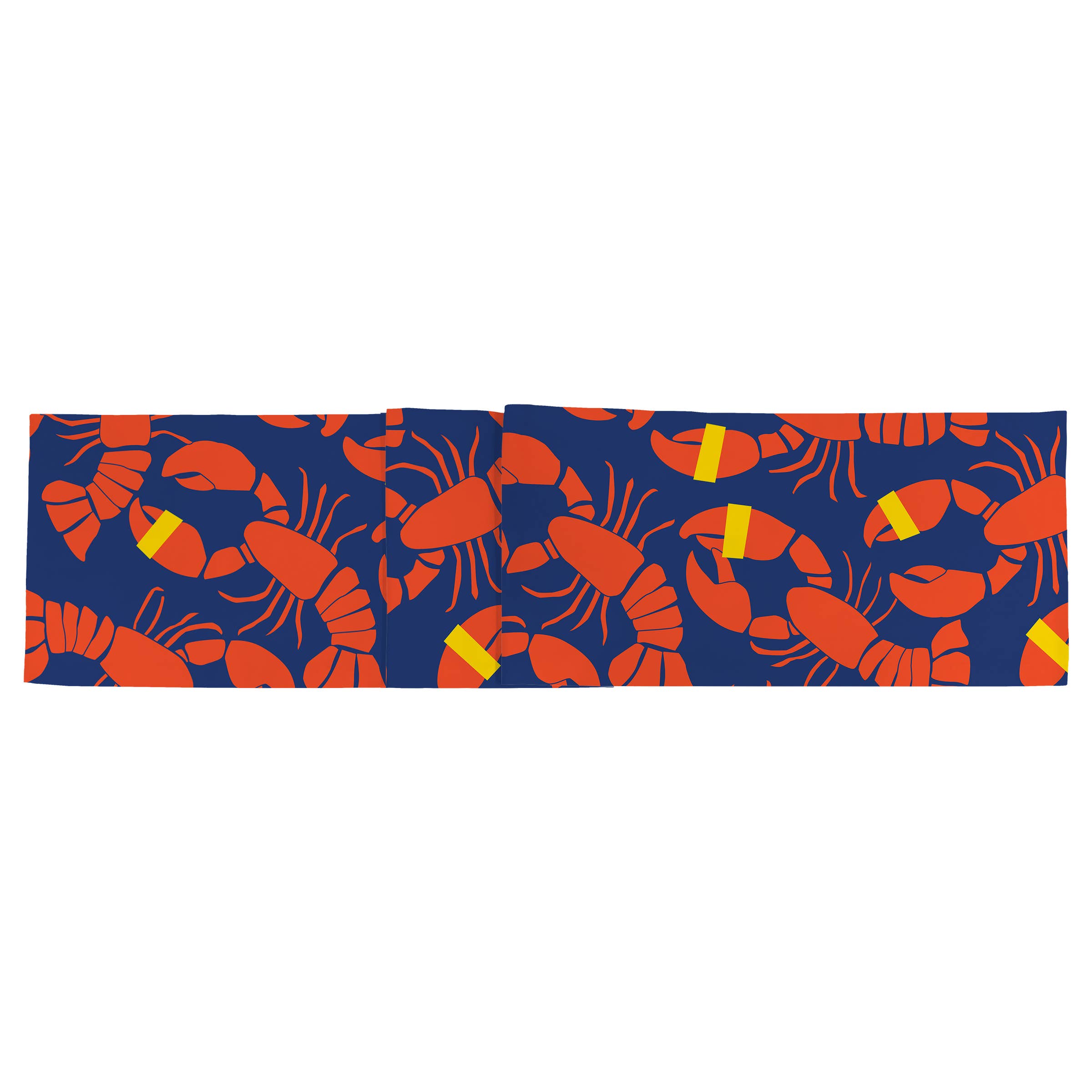 Lobster Bands Cotton 72" Table Runner