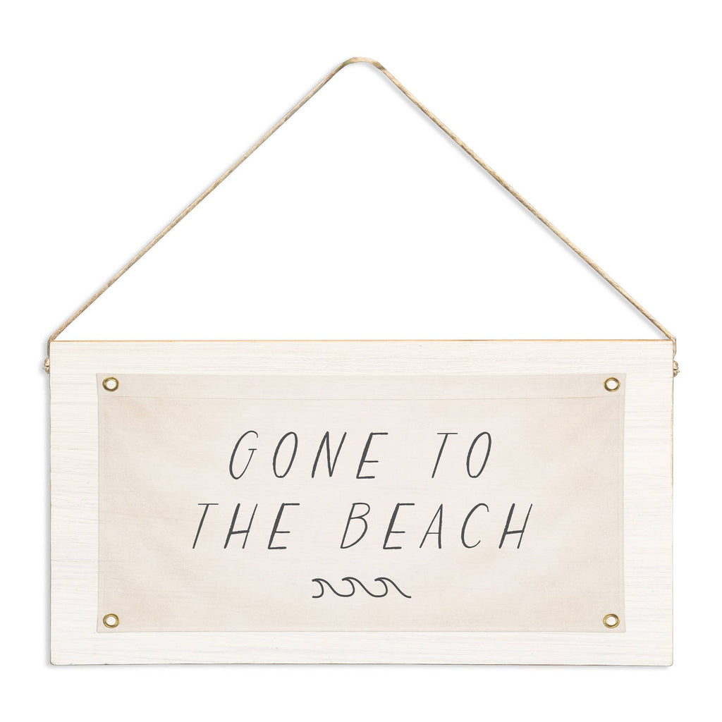 Gone To The Beach Twine Sign | Coastal Door Decor