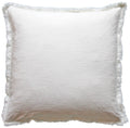 Customizable Embroidered Fringe Pillow Covers - Ivory