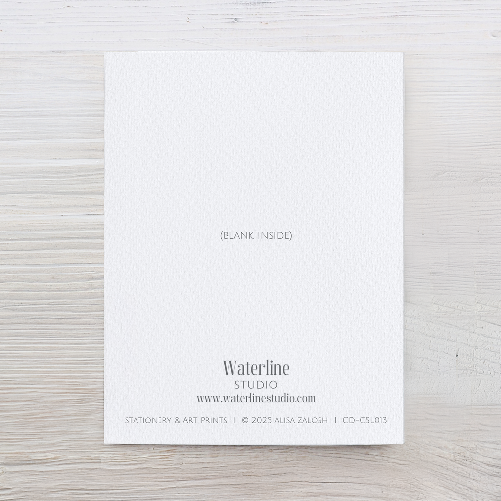 Watercolor Geranium Note Card