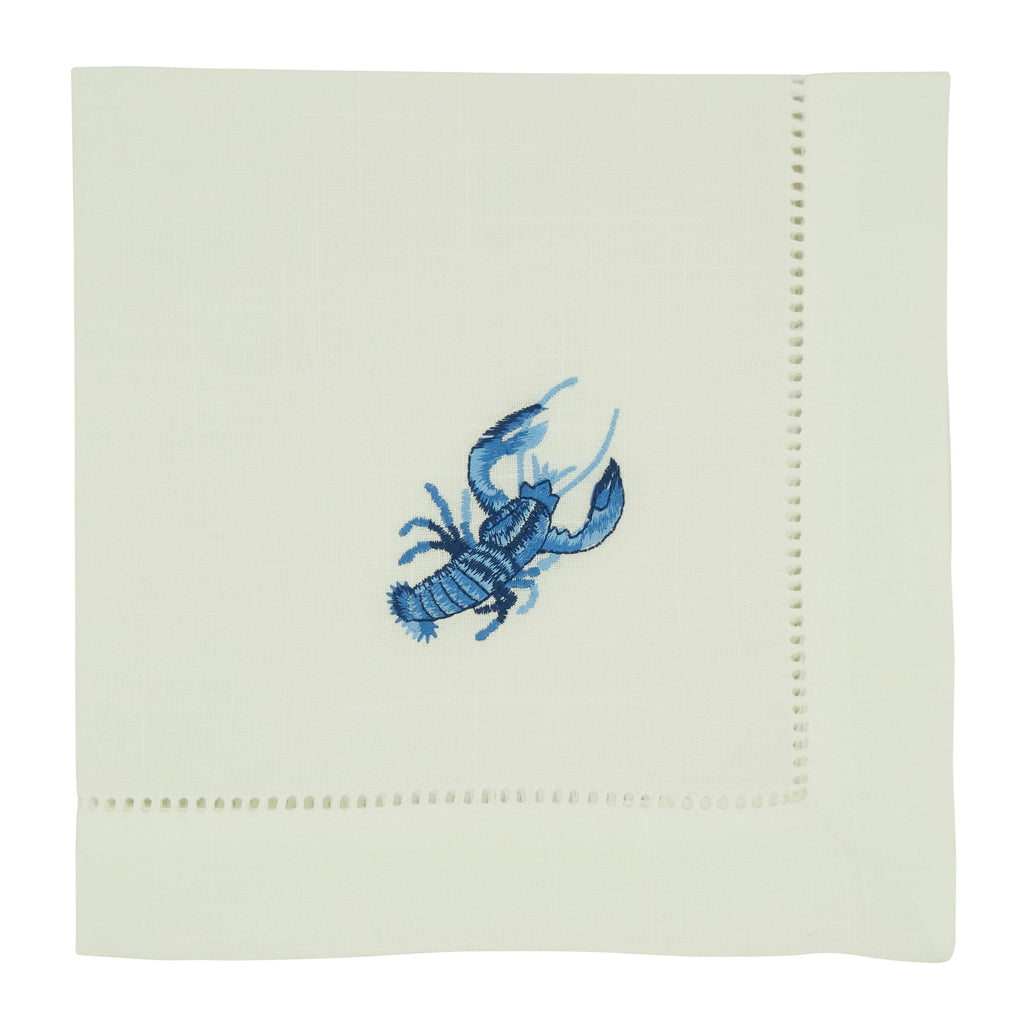 Embroidered Lobster Napkin