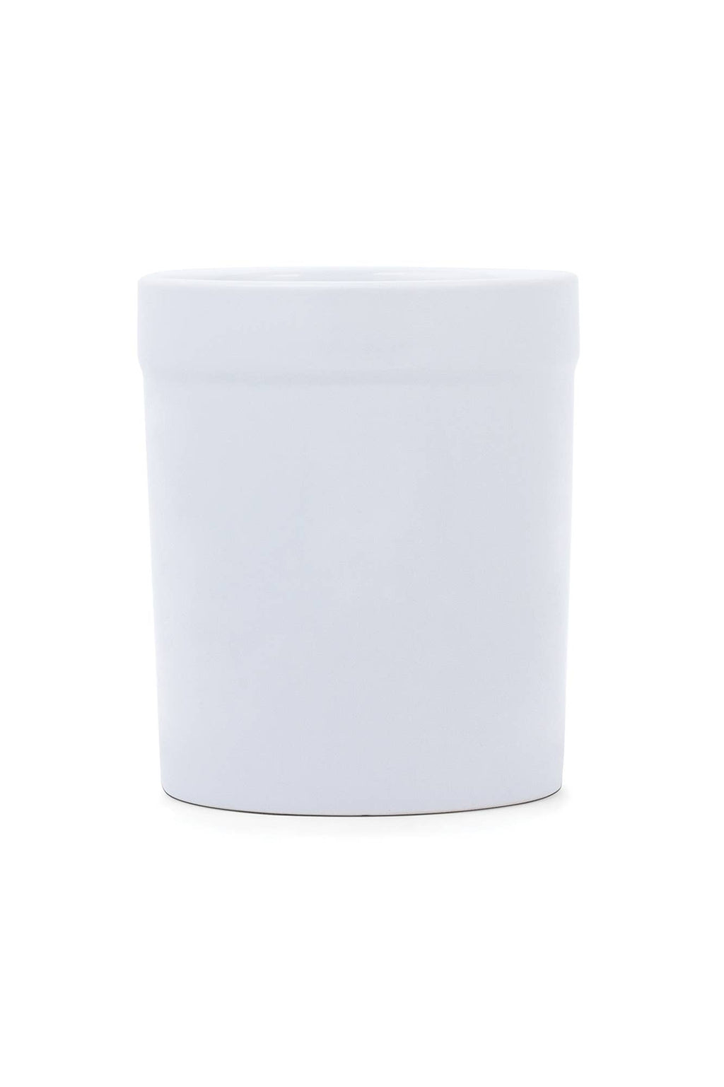 Fox Run Utensil Holder, White Stoneware, 4.75"x 4.75"x 5.5"
