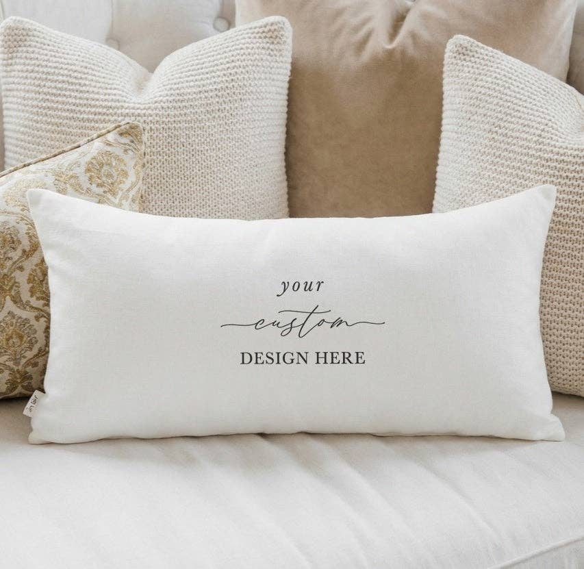 Custom Lumbar Pillows - Custom Design | Housewarming Gift