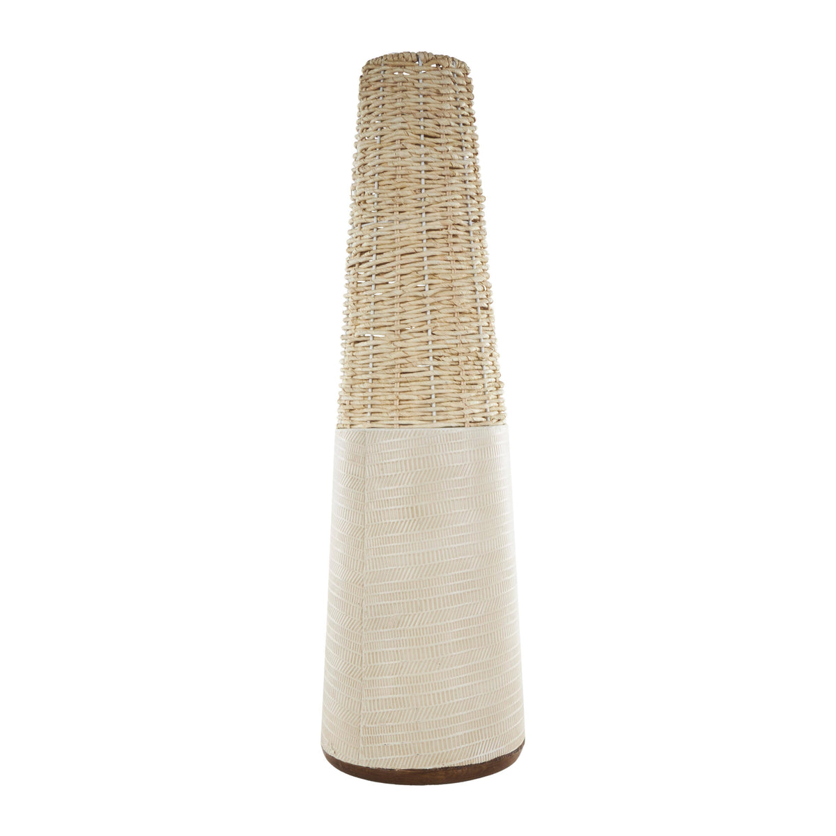 Bohemian Light Brown Rattan Vase