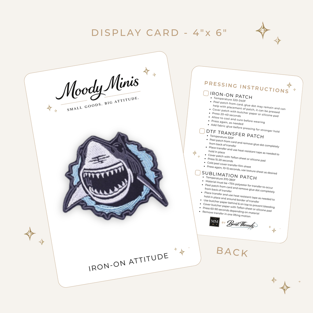 Shark Attack Embroidered Patch- RTS