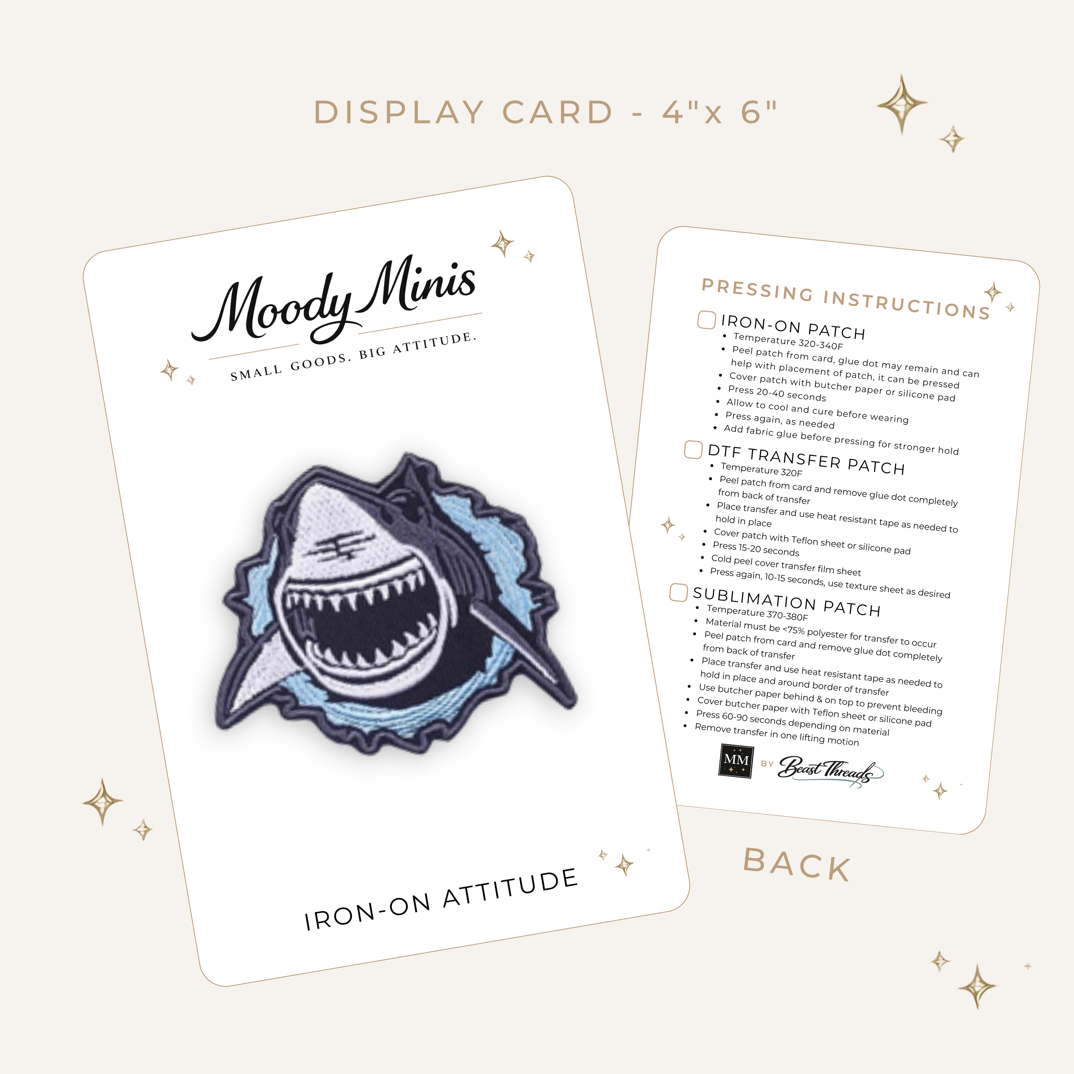 Shark Attack Embroidered Patch- RTS