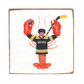 Boston Hockey Lobster Block Sign | Wooden Decor