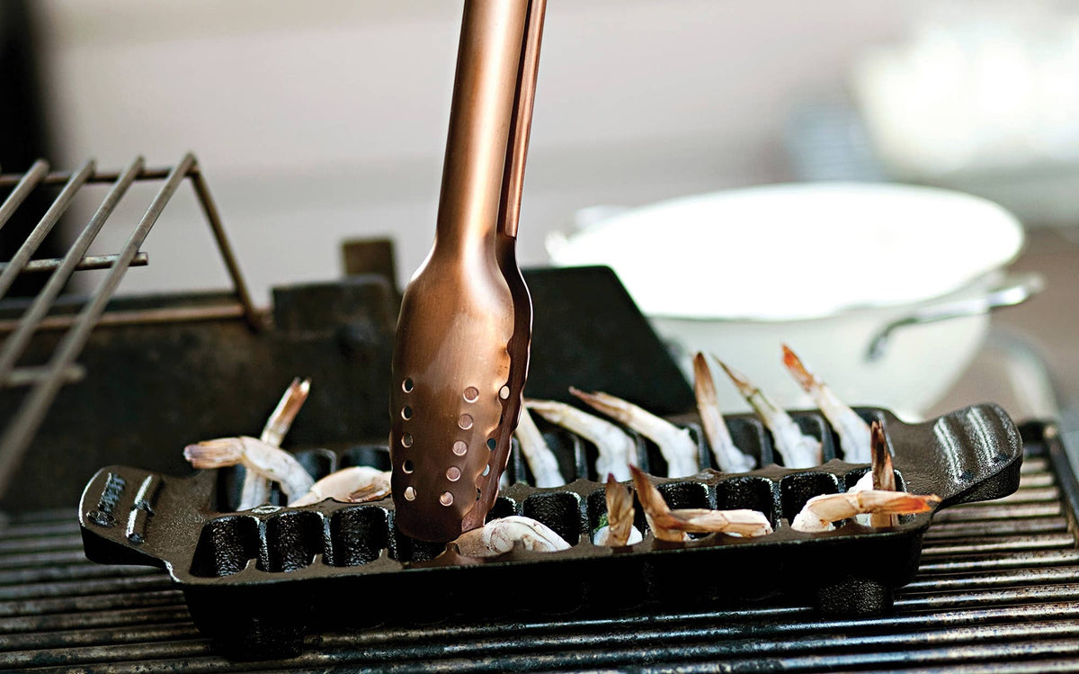 Outset Cast Iron Shrimp Pan, 22 Cavities