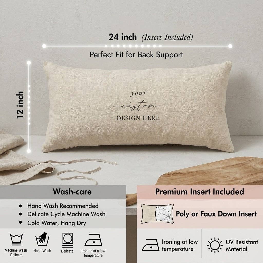 Custom Lumbar Pillows - Custom Design | Housewarming Gift