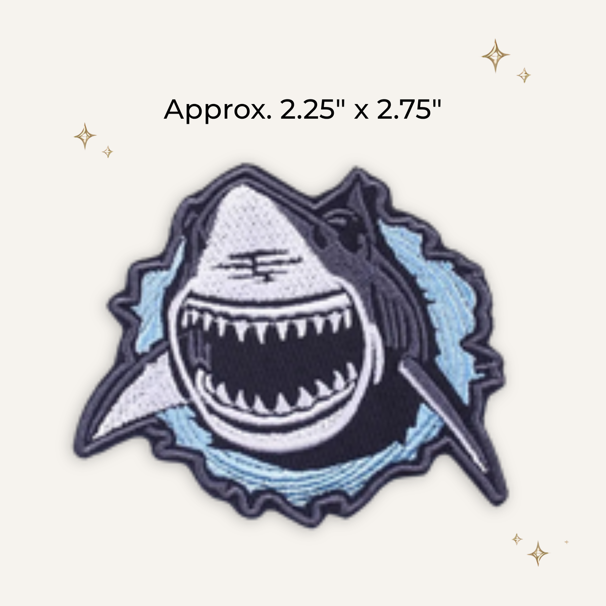 Shark Attack Embroidered Patch- RTS