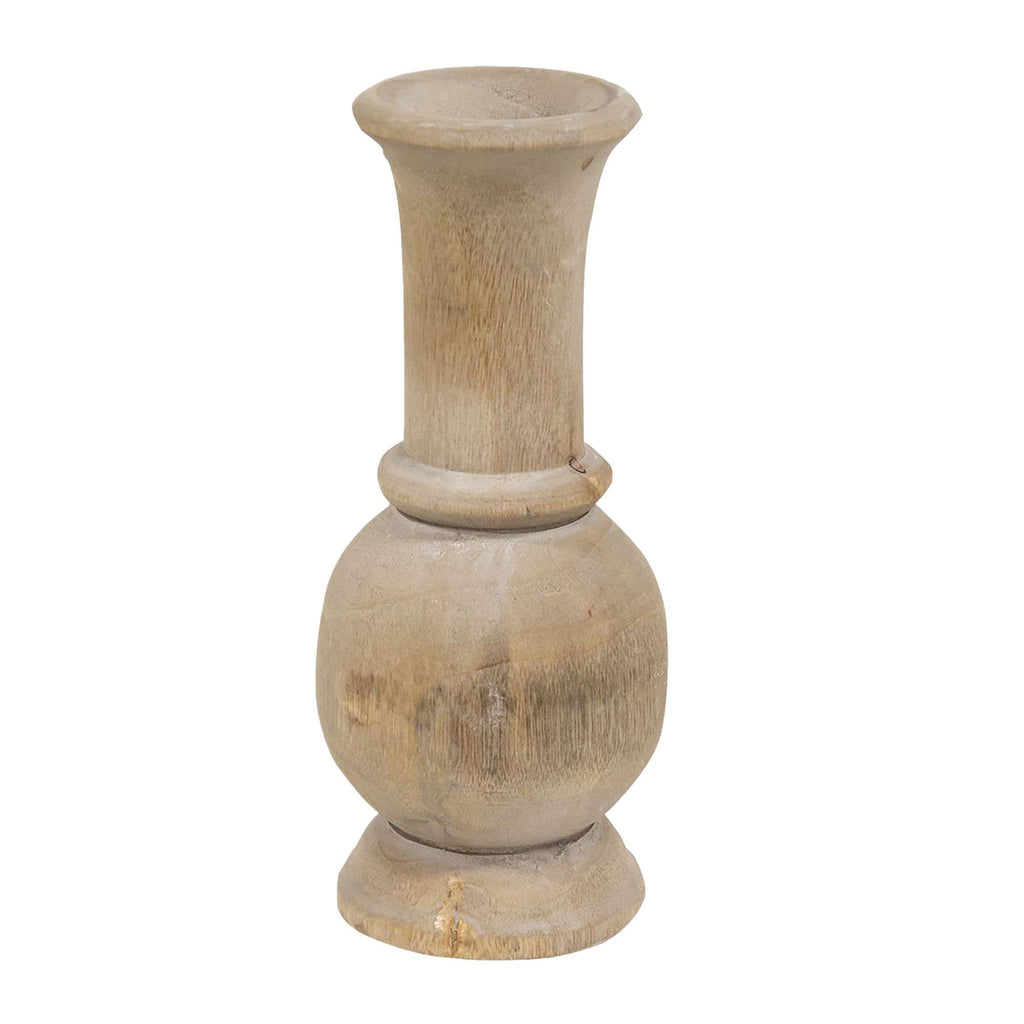 Wooden Tapered Vase, 6.5"