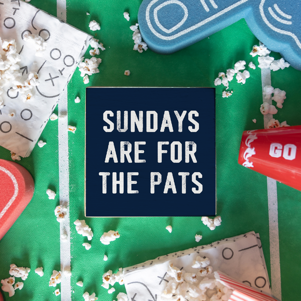 Sundays Are For The Pats Block Sign | Football Decor