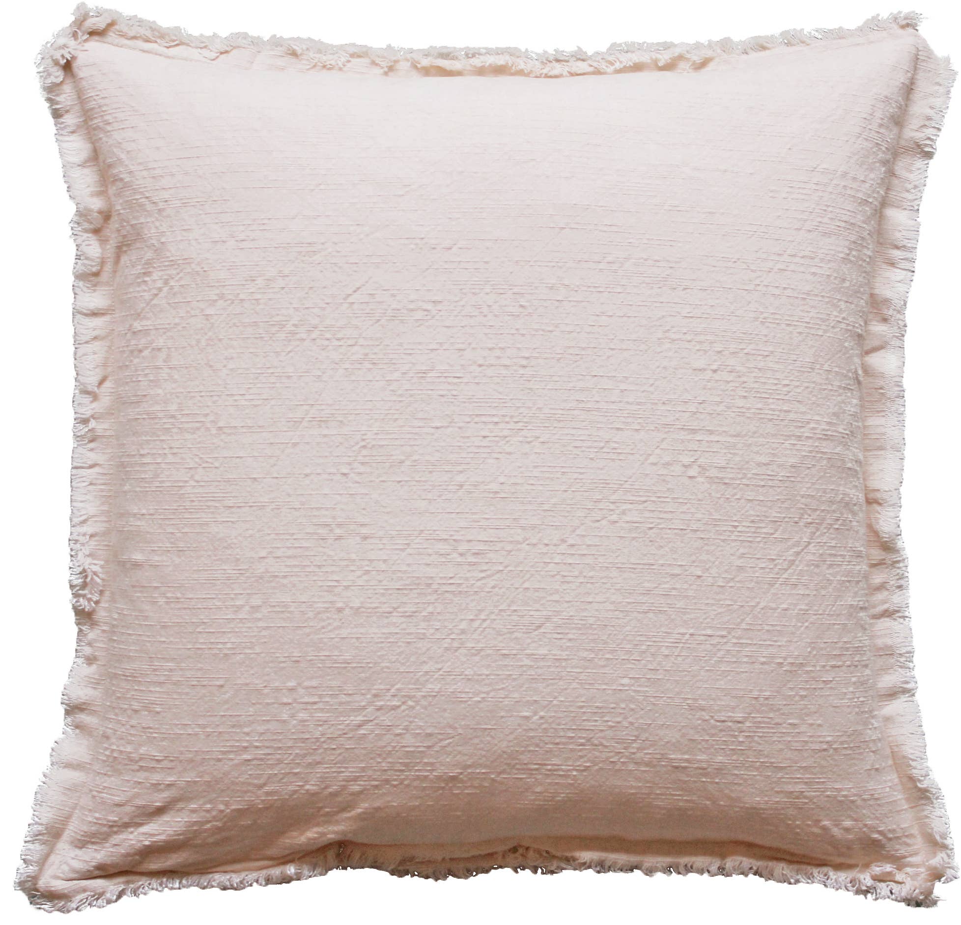Customizable Embroidered Fringe Pillow Covers - Ivory