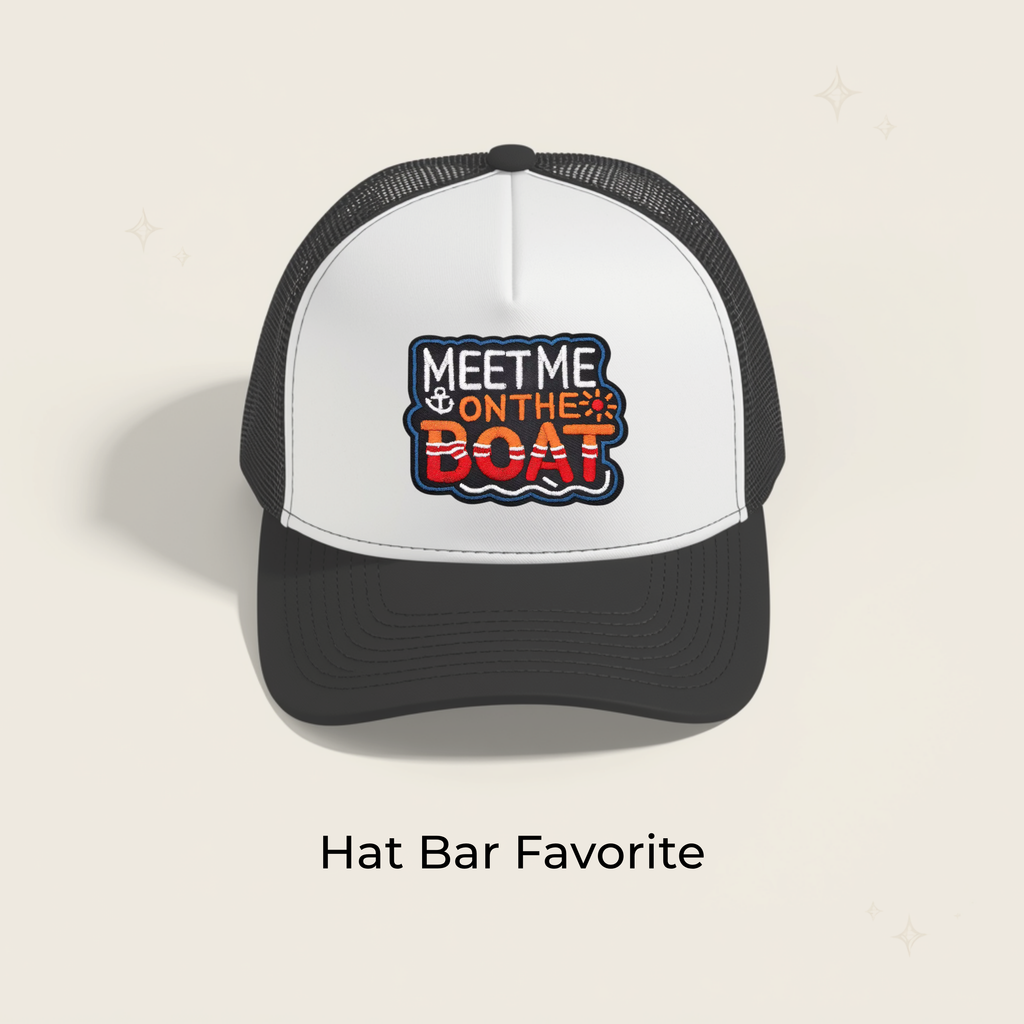 Meet Me On The Boat Embroidered Patch