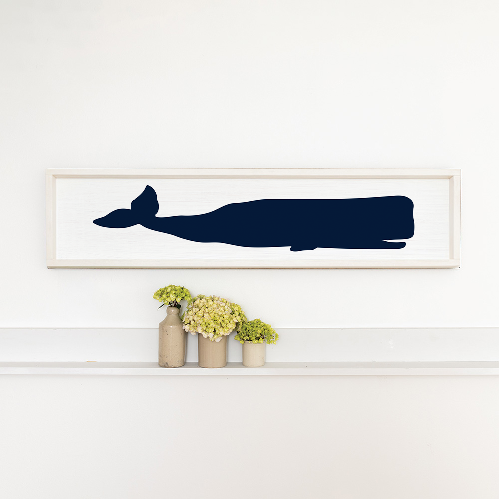 Blue Whale Barn Wood Sign | Coastal Decor | Nautical Decor